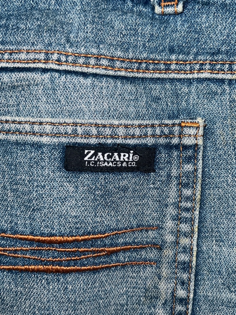Men's Straight Jeans in Faded Blue Wash - Picture 3 of 4